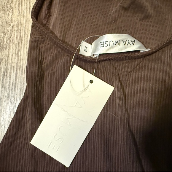 NEW Aya Muse Cedar Maxi Dress in Dark Brown Cutout Gown XS XSmall